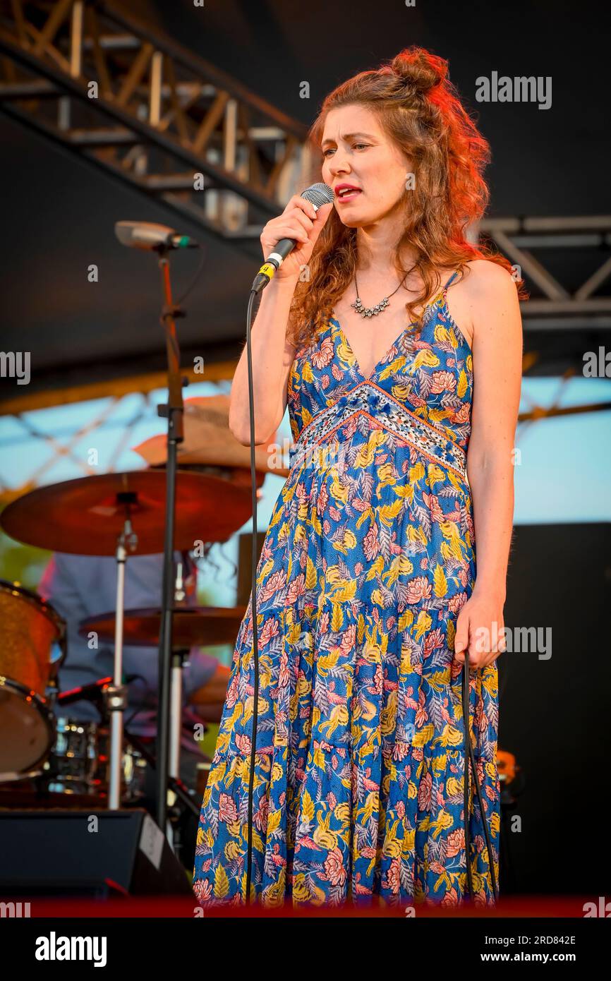 Ruth Moody, Vancouver Folk Music Festival, Jericho Park, Vancouver, Colombie-Britannique, Canada Banque D'Images
