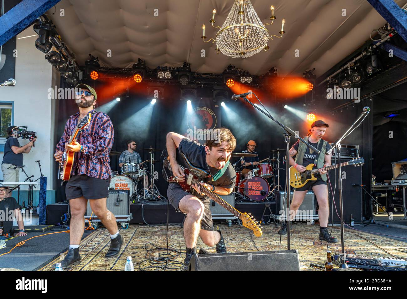 Die irische Rockband Thumper live beim Orange Blossom Special Festival, Beverungen, Deutschland | Irish Rock Band Thumper live at The Orange Blosso Banque D'Images