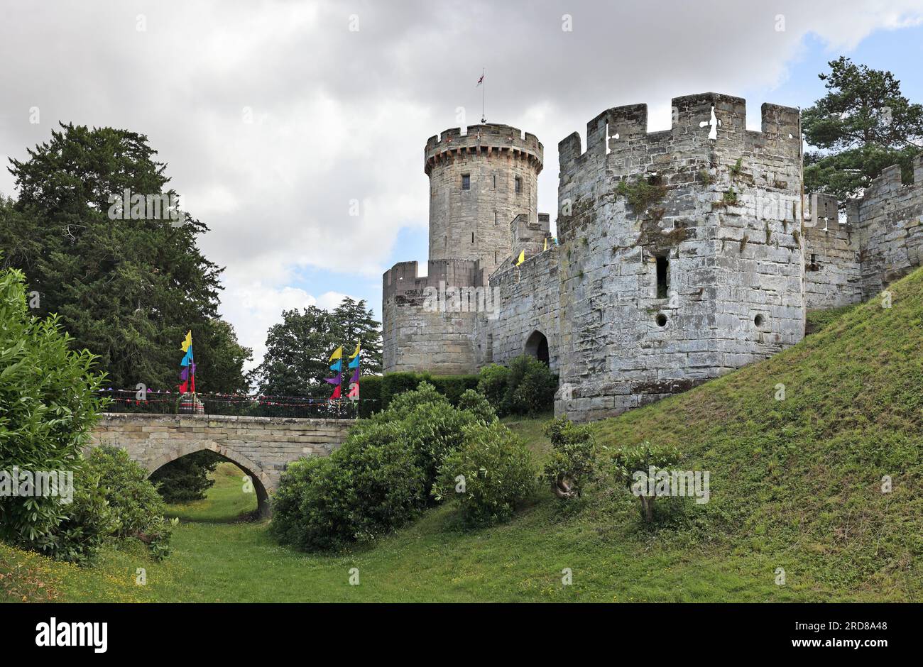 Le Château de Warwick, Warwickshire, Angleterre, Royaume-Uni Banque D'Images