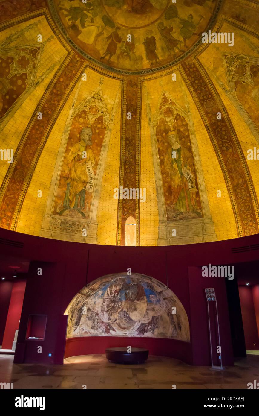Architecture de crypte médiévale, Cité de l'architecture et du patrimoine, musée d'architecture et de scu monumentale Banque D'Images