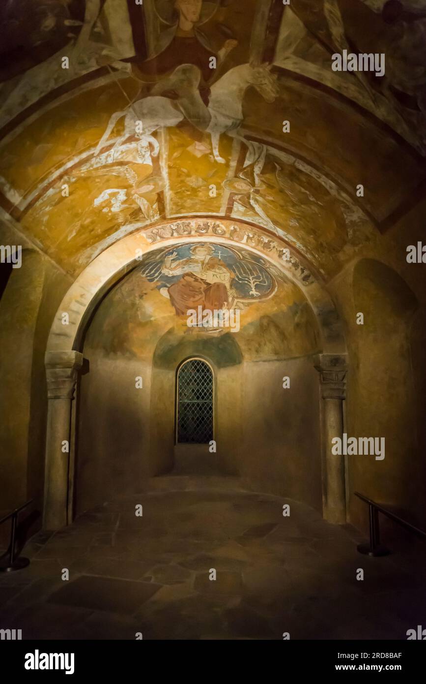 Architecture de crypte médiévale, Cité de l'architecture et du patrimoine, musée d'architecture et de scu monumentale Banque D'Images