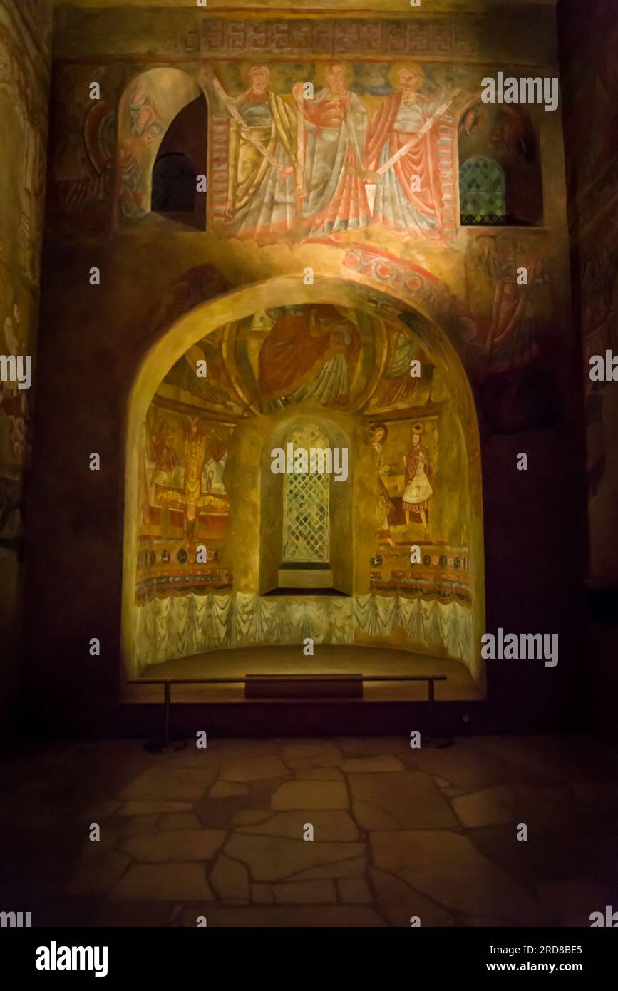 Architecture de crypte médiévale, Cité de l'architecture et du patrimoine, musée d'architecture et de scu monumentale Banque D'Images