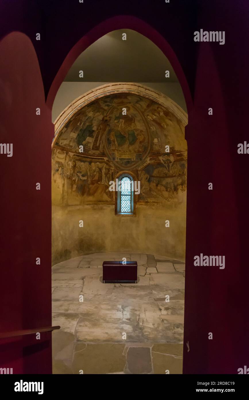 Architecture de crypte médiévale, Cité de l'architecture et du patrimoine, musée d'architecture et de scu monumentale Banque D'Images