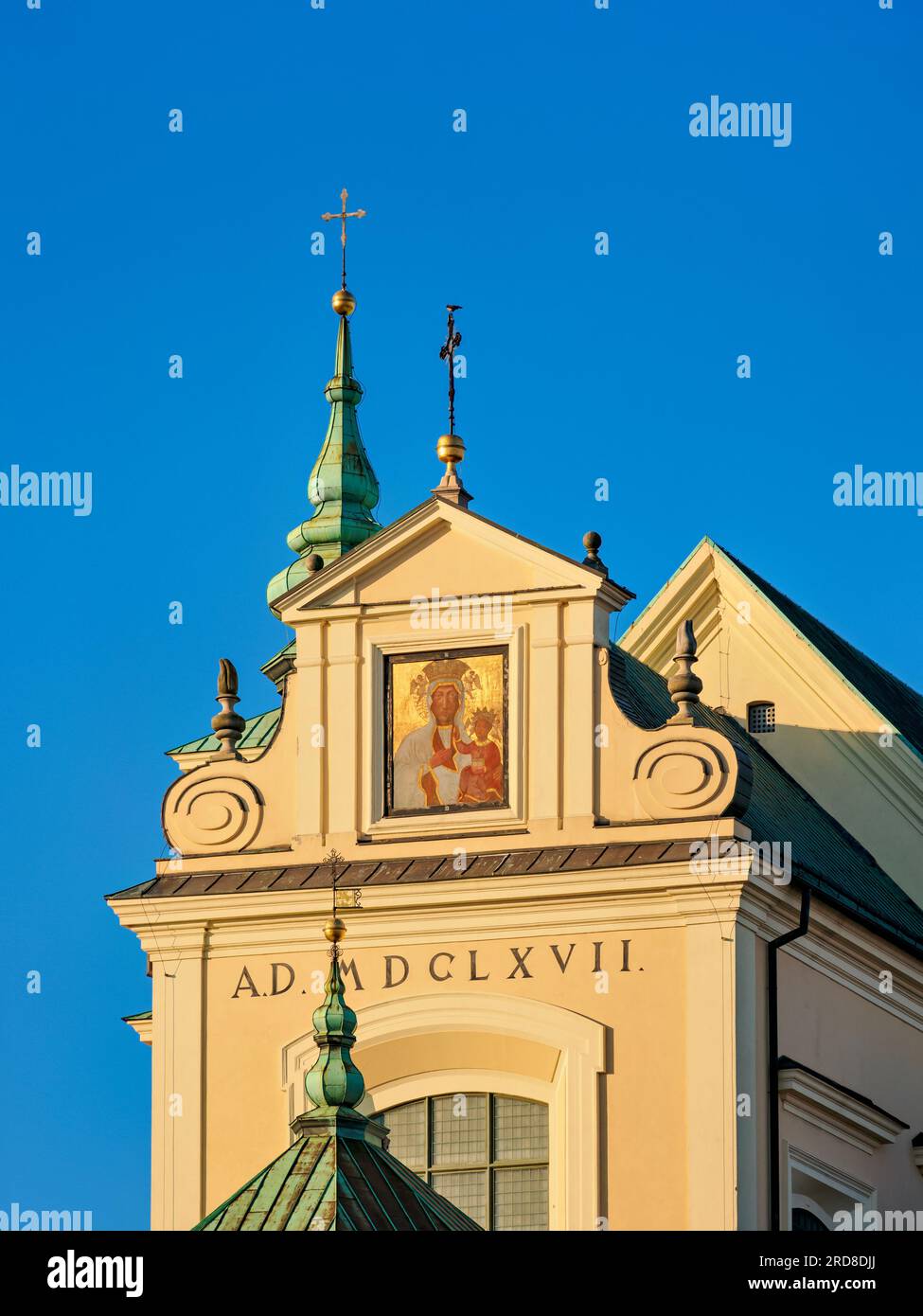 St. Église d'Anne, vue détaillée, Krakowskie Przedmiescie, Varsovie, Voïvodie de Masovienne, Pologne, Europe Banque D'Images