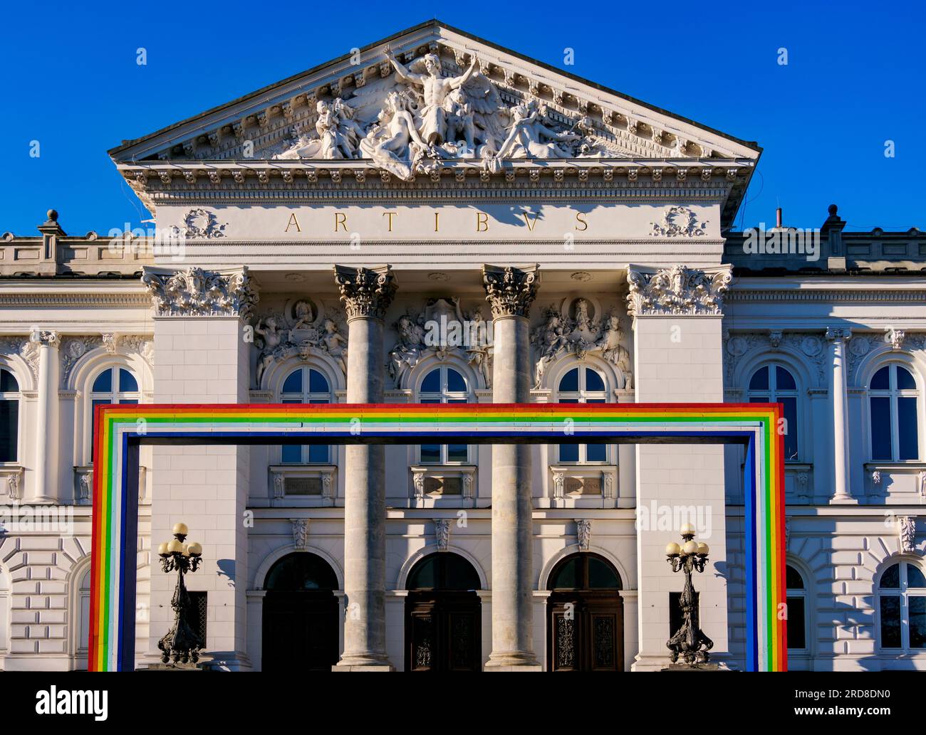 Zachara National Gallery of Art, vue détaillée, Varsovie, Voïvodie de Masovienne, Pologne, Europe Banque D'Images