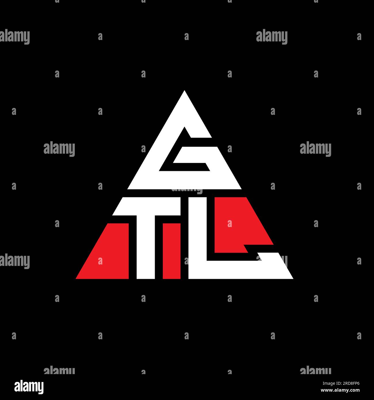 Logo lettre triangle GTL avec forme de triangle. Monogramme de logo ...