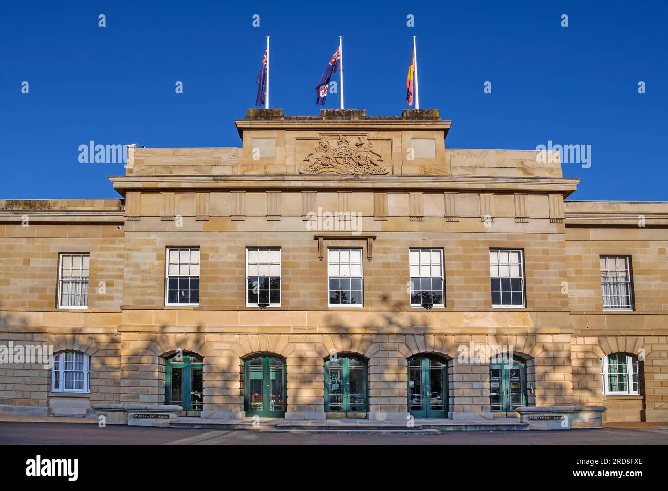 Façade Parlement Hobart Tasmanie Australie Banque D'Images