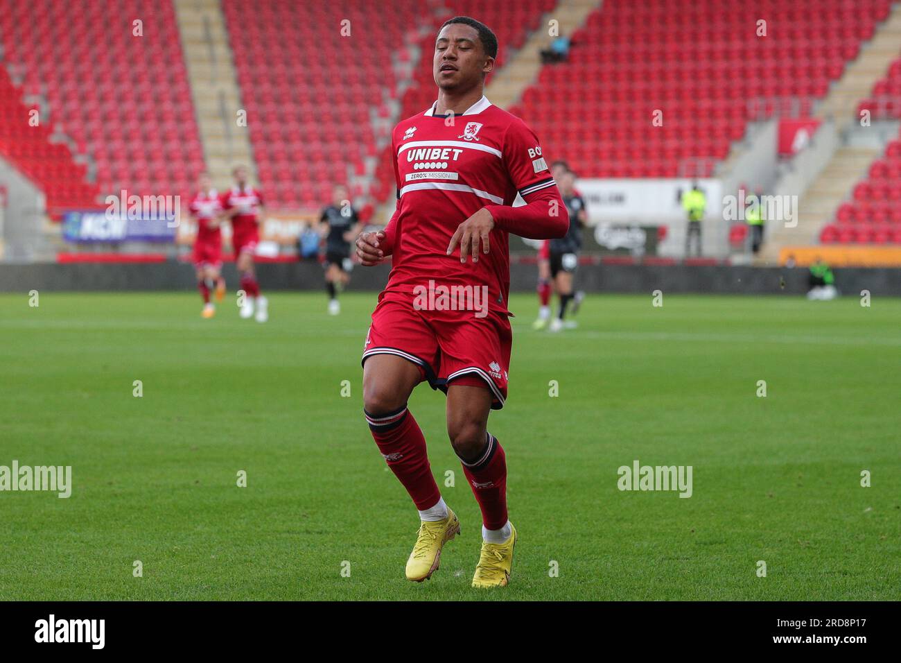 Samuel Silvera de Middlesbrough lors du match amical de pré-saison Rotherham United vs Middlesbrough au New York Stadium, Rotherham, Royaume-Uni, le 19 juillet 2023 (photo de James Heaton/News Images) Banque D'Images