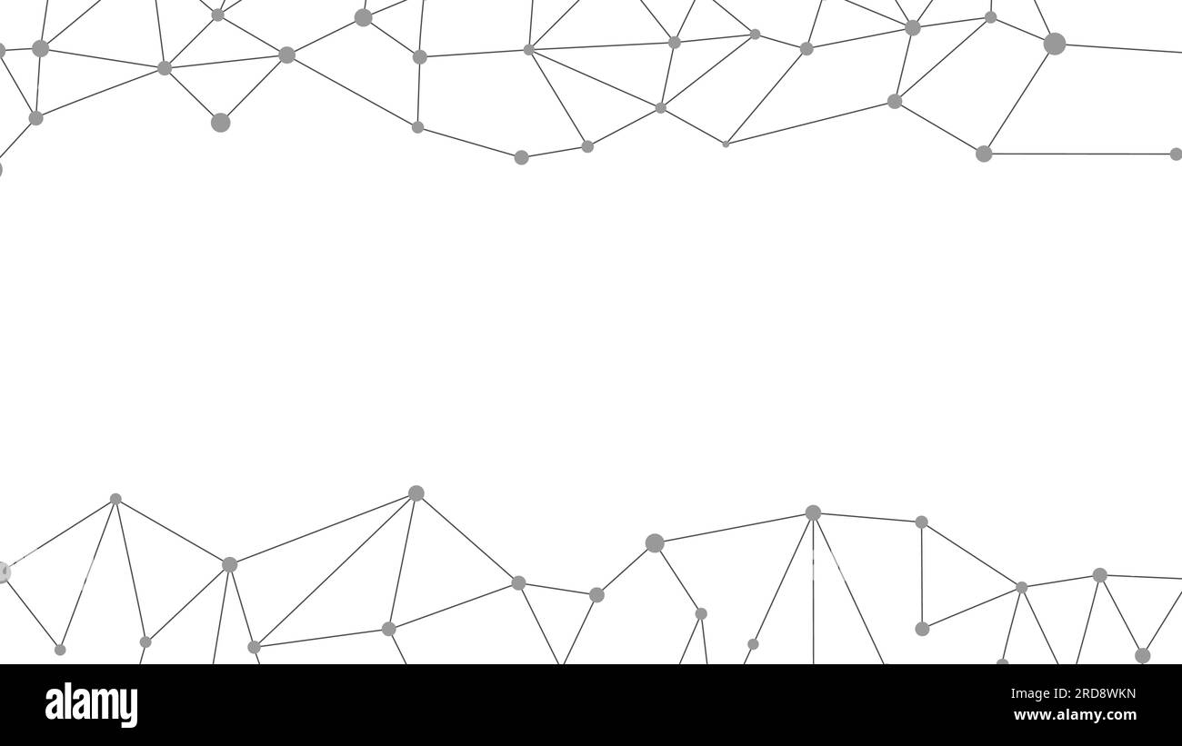Fond géométrique de maille de plexus. Maille sur le dessus et le bas. Points reliés par des lignes. Arrière-plan abstrait technologique. Décor minimaliste. Vecteur Illustration de Vecteur