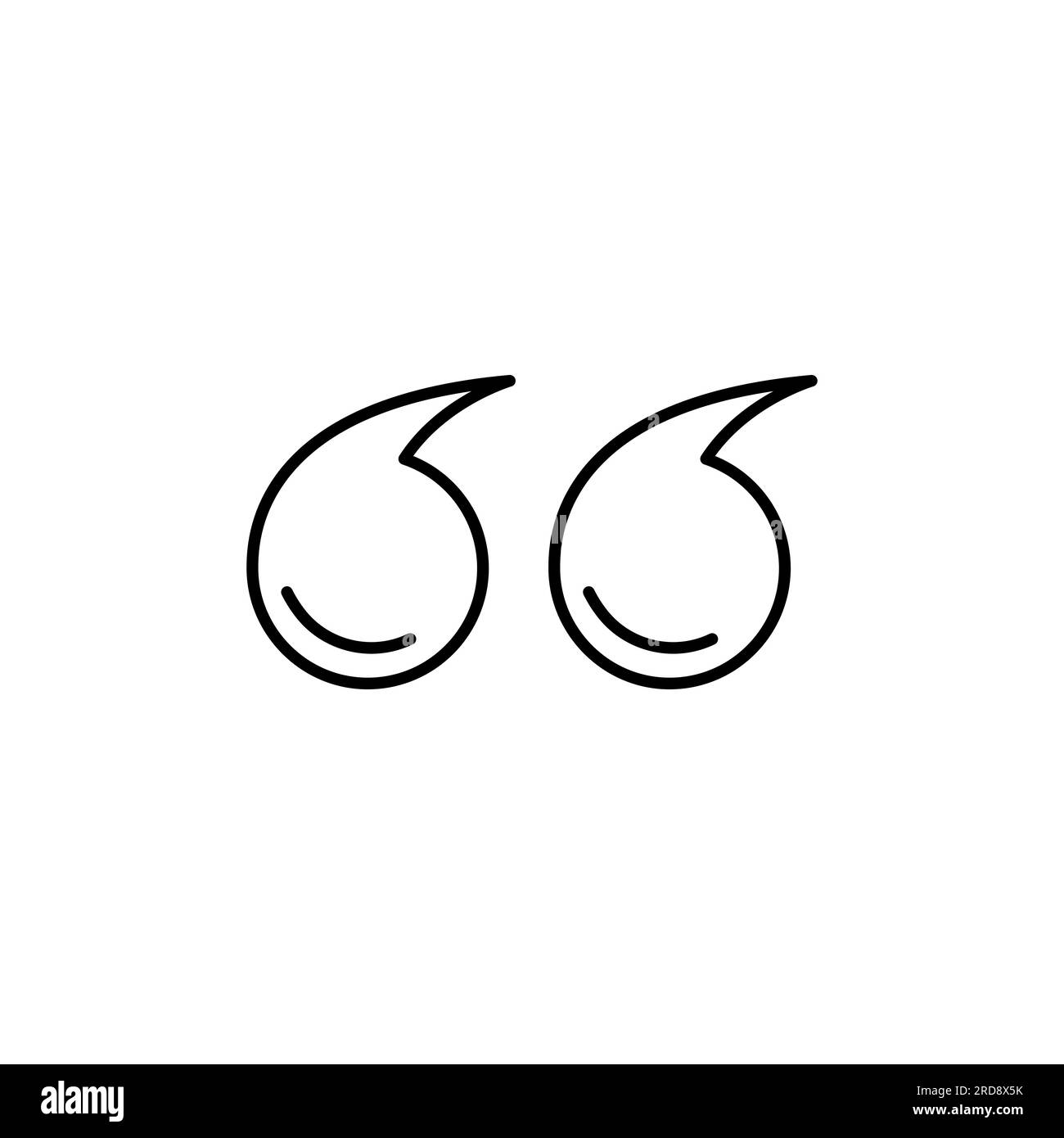 Icône guillemets. Illustration vectorielle. Illustration de Vecteur