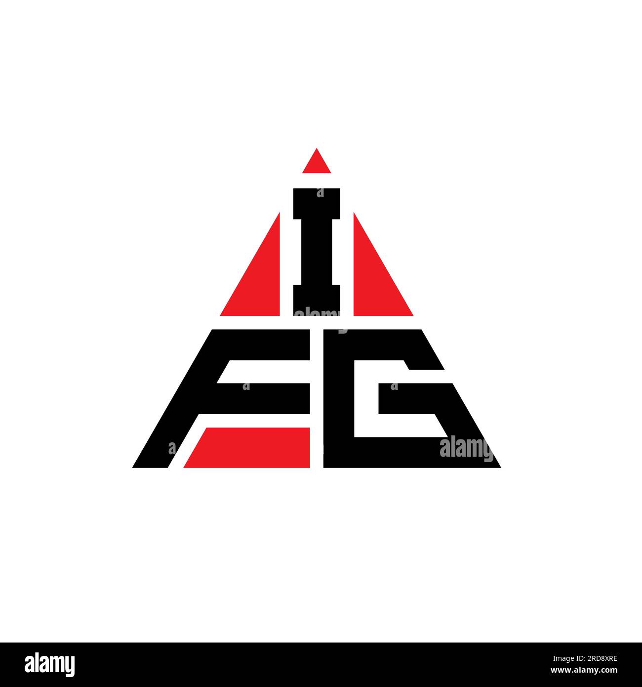 Logo de lettre triangle IFG avec forme de triangle. Monogramme de logo ...