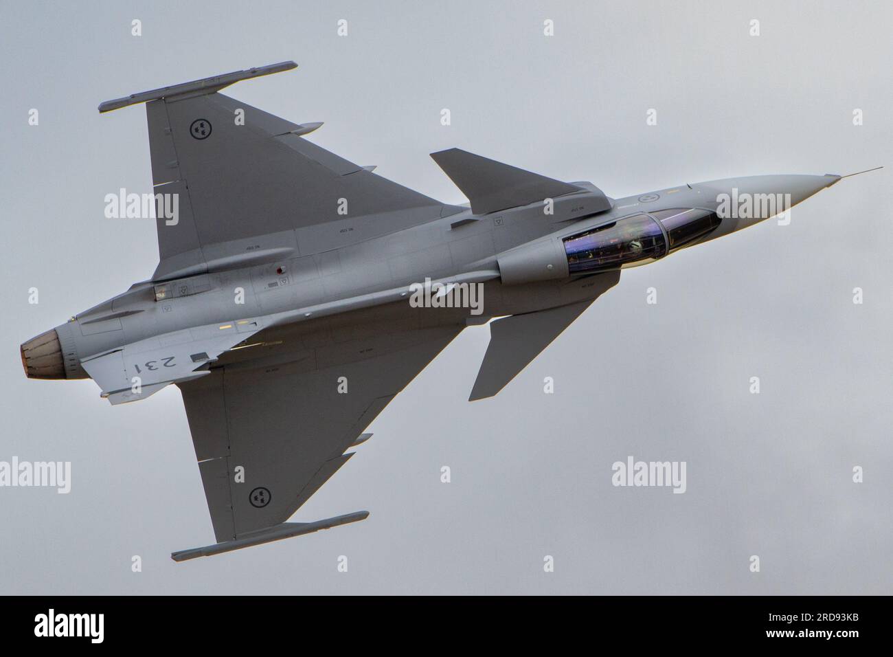 Armée de l'air suédoise SAAB JAS-39C Gripen au Royal International Air Tattoo 2023. Banque D'Images