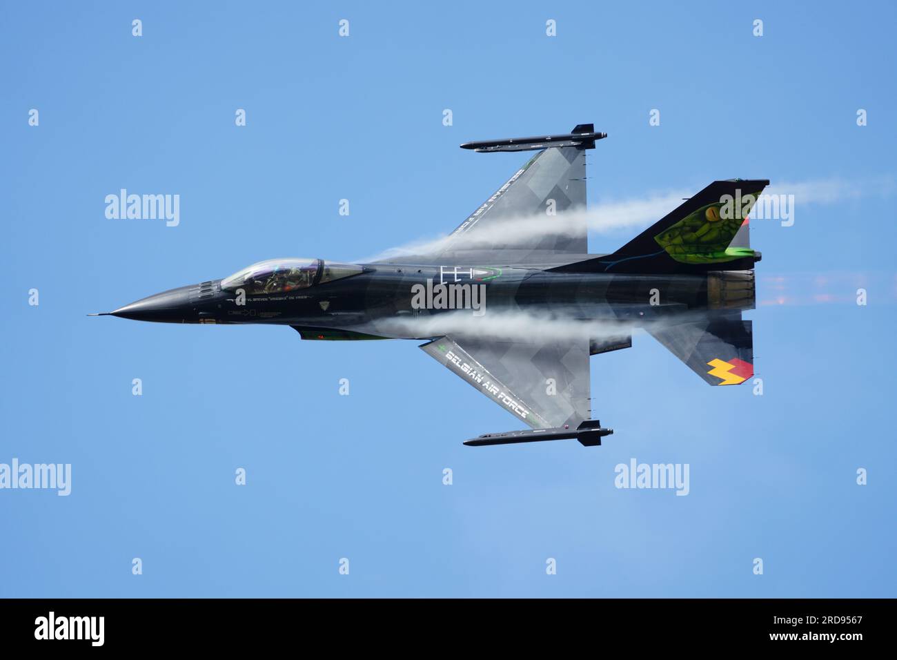 Le F-16AM du Belgian Air Component se produit au Royal International Air Tattoo Fairford 2023 Banque D'Images