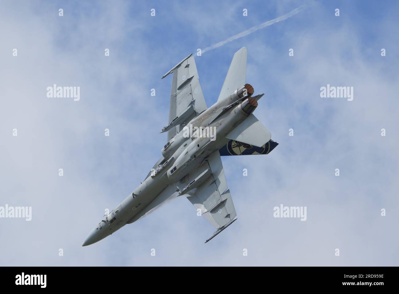 Le F/A-18C Hornet de l'armée de l'air finlandaise joue au Royal International Air Tattoo Fairford 2023 Banque D'Images