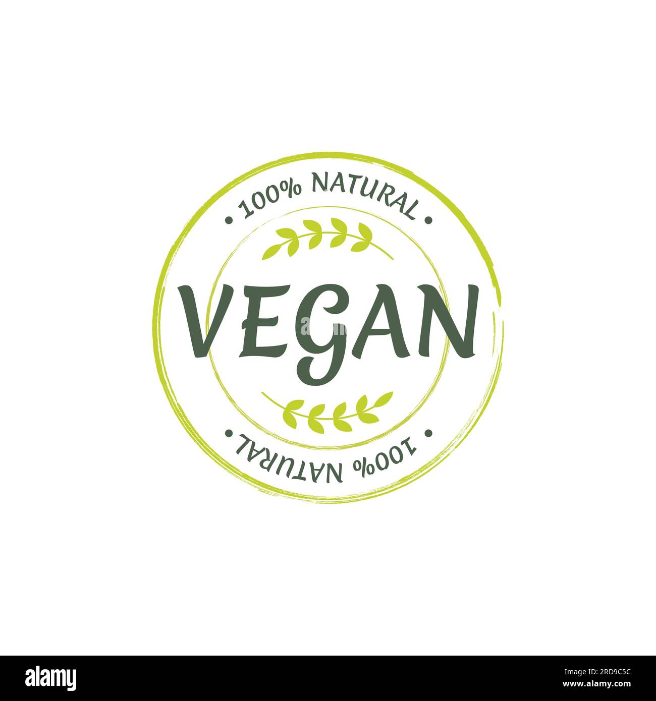 Autocollant, étiquette, badge et logo de produits écologiques, bio, biologiques et naturels. Icône Ecologie. Modèle de logo avec des feuilles vertes pour prod bio et écologique Illustration de Vecteur