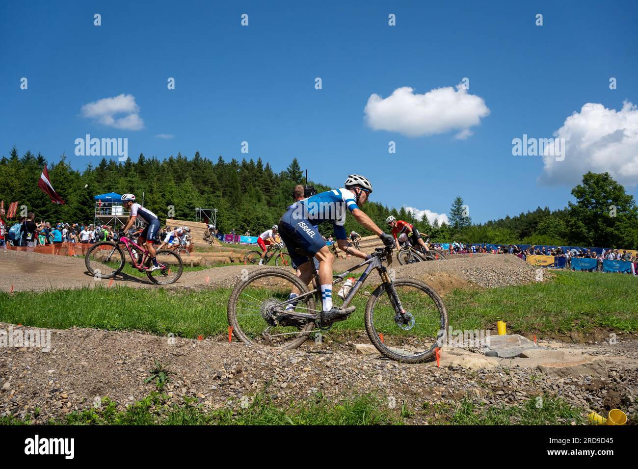 Gil Ly Gonen d'Israël lors des Championnats d'Europe UEC VTT Elite 2023 - Jeux européens – Cracovie, Kraków/Krynica-Zdrój Banque D'Images