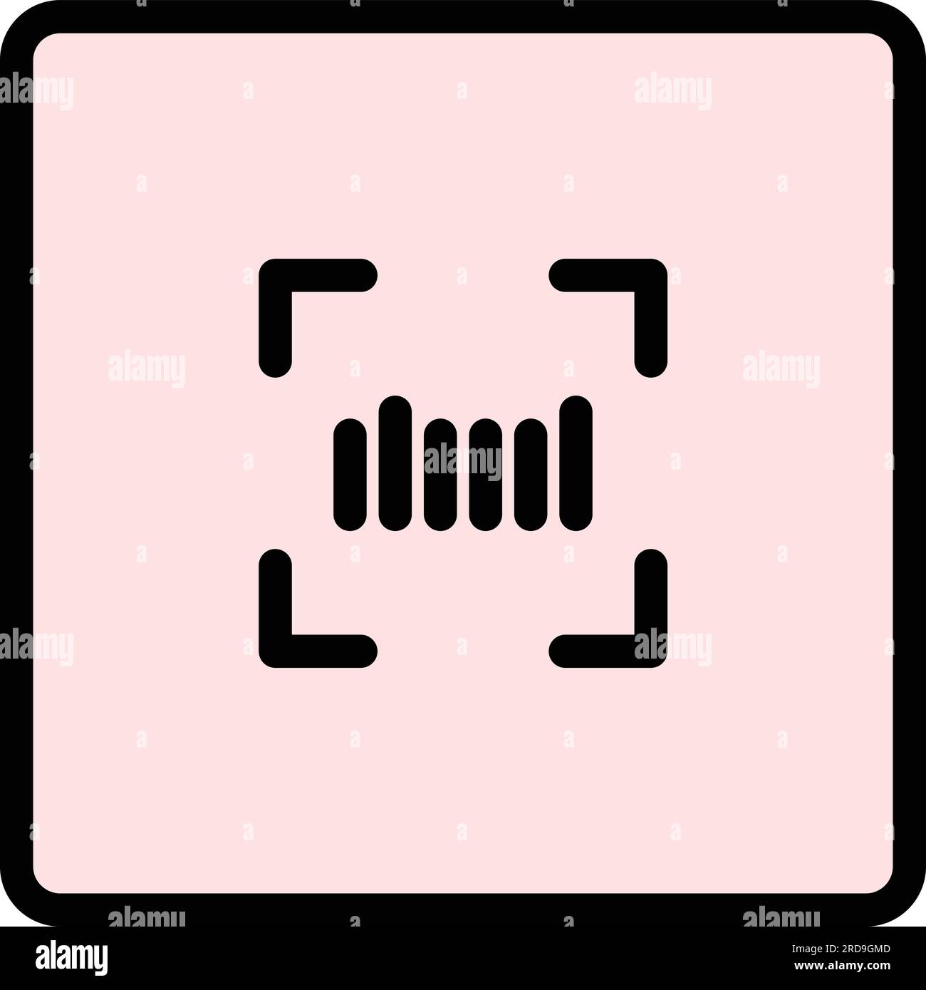 Vecteur de contour d'icône de générateur de code QR. Code-barres du scanner. Numérisation couleur rapide à plat Illustration de Vecteur