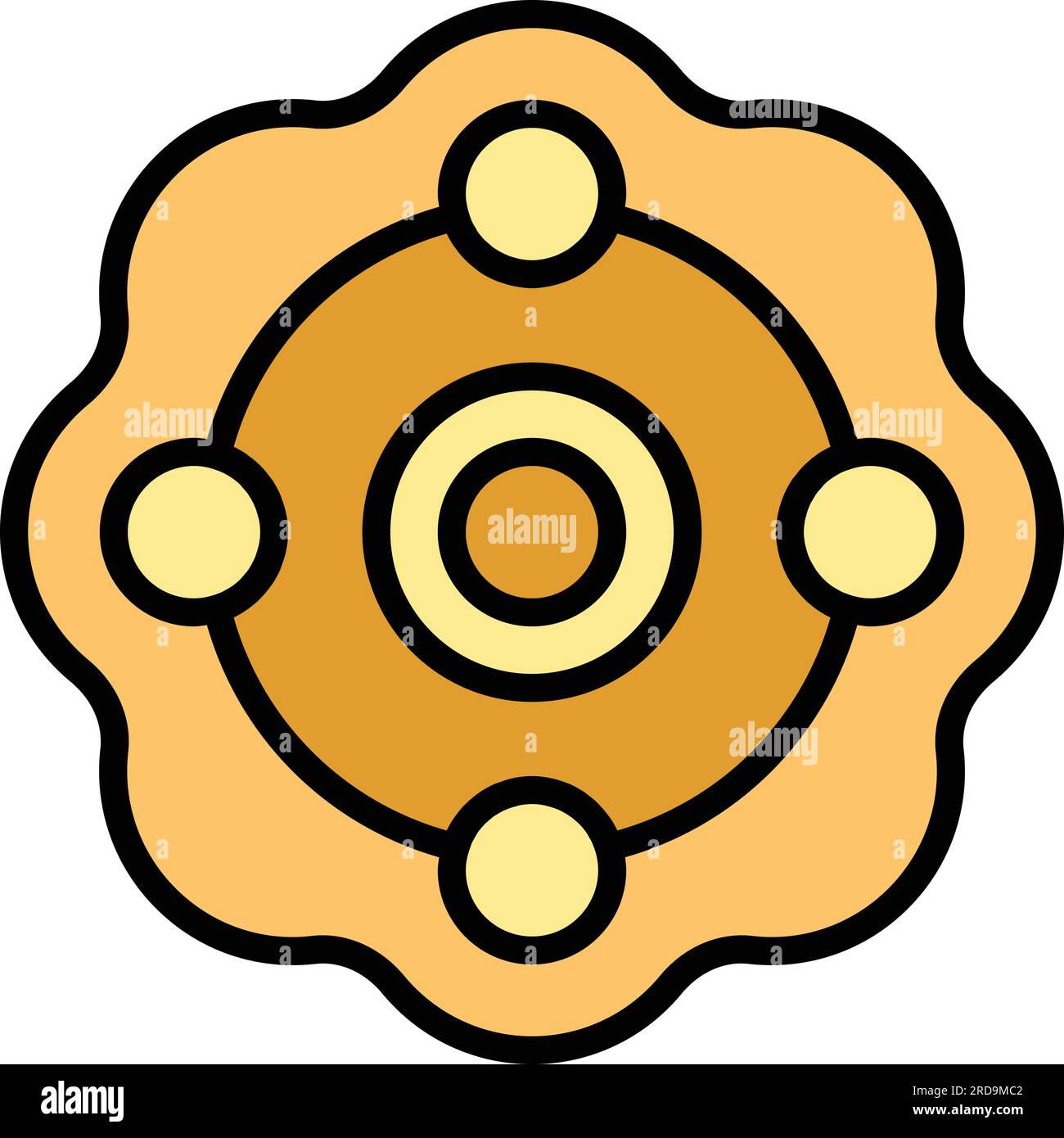 Vecteur de contour d'icône de jouet sensoriel Fidget. Appuyez sur la touche. Couleur antistress tendance plat Illustration de Vecteur