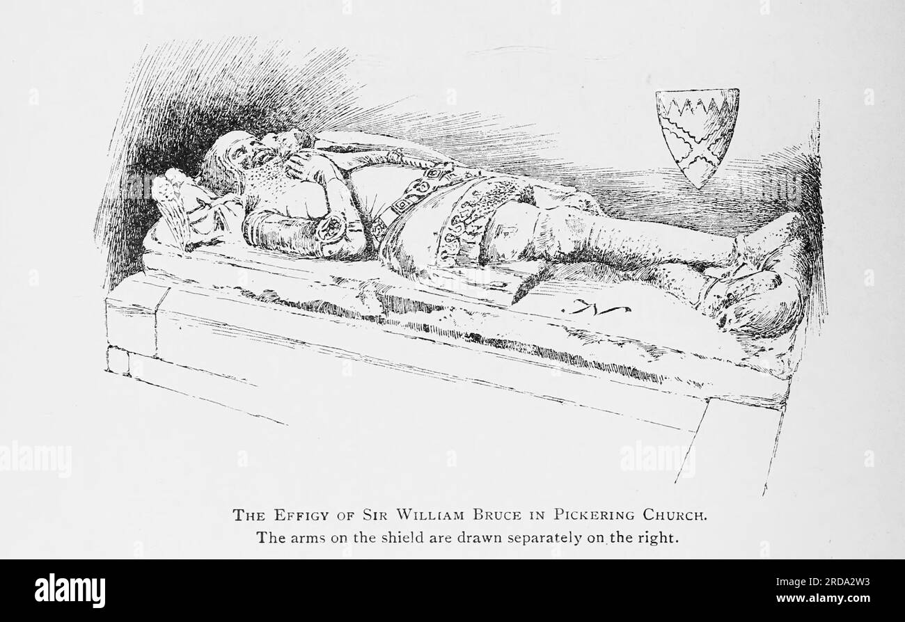 Effigie de Sir William Bruce tirée du livre ' The Evolution of an English Town ; Being the Story of the Ancient Town of Pickering in Yorkshire, from Prepréhistoire to the Year of Our Lord Nineten Hundred & 5 ' par Gordon Home, Publisher London, J.M. Dent & co. ; New York, E.P. Dutton & co. 1905 Banque D'Images