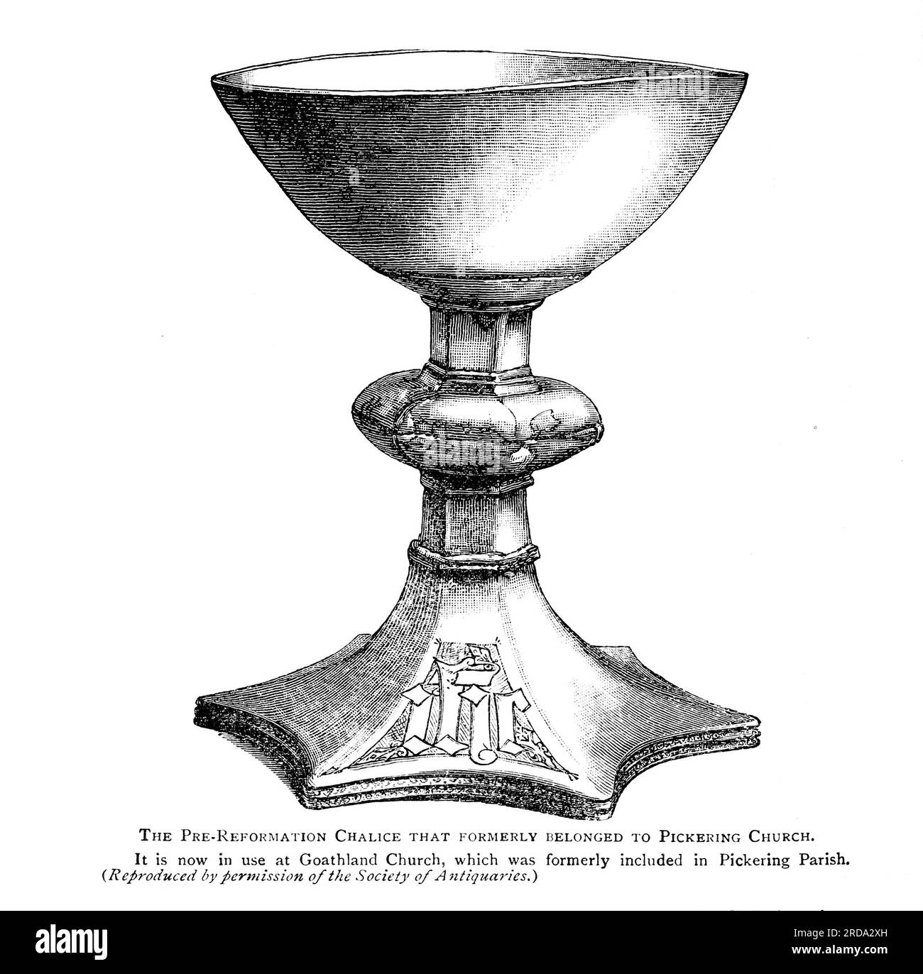 Pré- réforme Calice du livre ' l'évolution d'une ville anglaise ; étant l'histoire de l'ancienne ville de Pickering dans le Yorkshire, des temps préhistoriques jusqu'à l'année de notre Seigneur Ninforeten Hundred & 5 ' par Gordon Home, Éditeur Londres, J.M. Dent & co. ; New York, E.P. Dutton & co. 1905 Banque D'Images