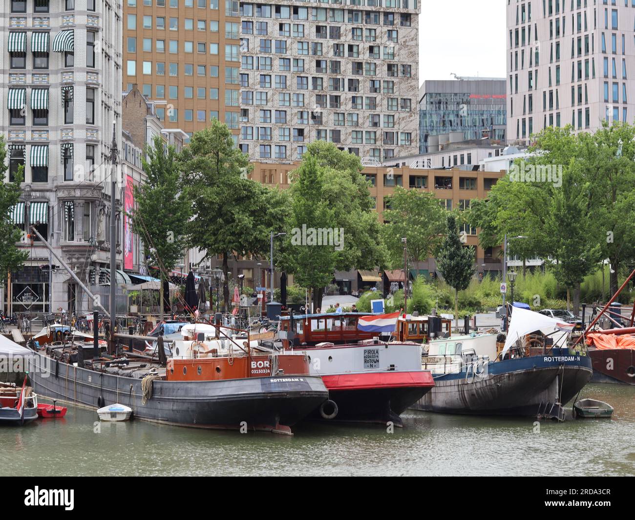 Oude Haven (vieux port, partie du district maritime) à Rotterdam, aux pays-Bas Banque D'Images