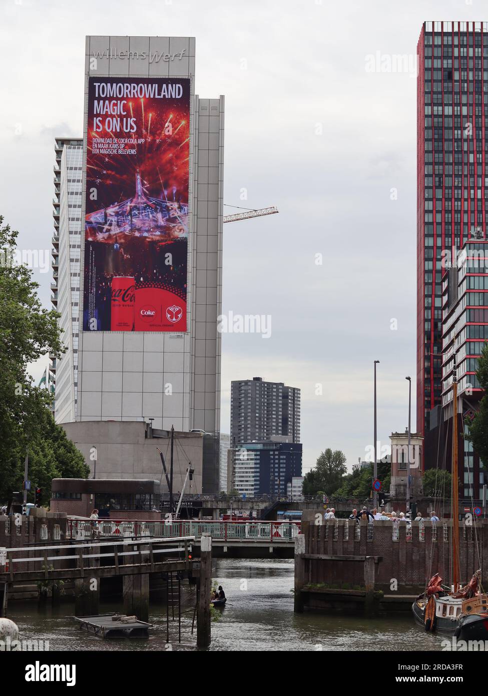 Oude Haven (vieux port, partie du district maritime) à Rotterdam, aux pays-Bas Banque D'Images