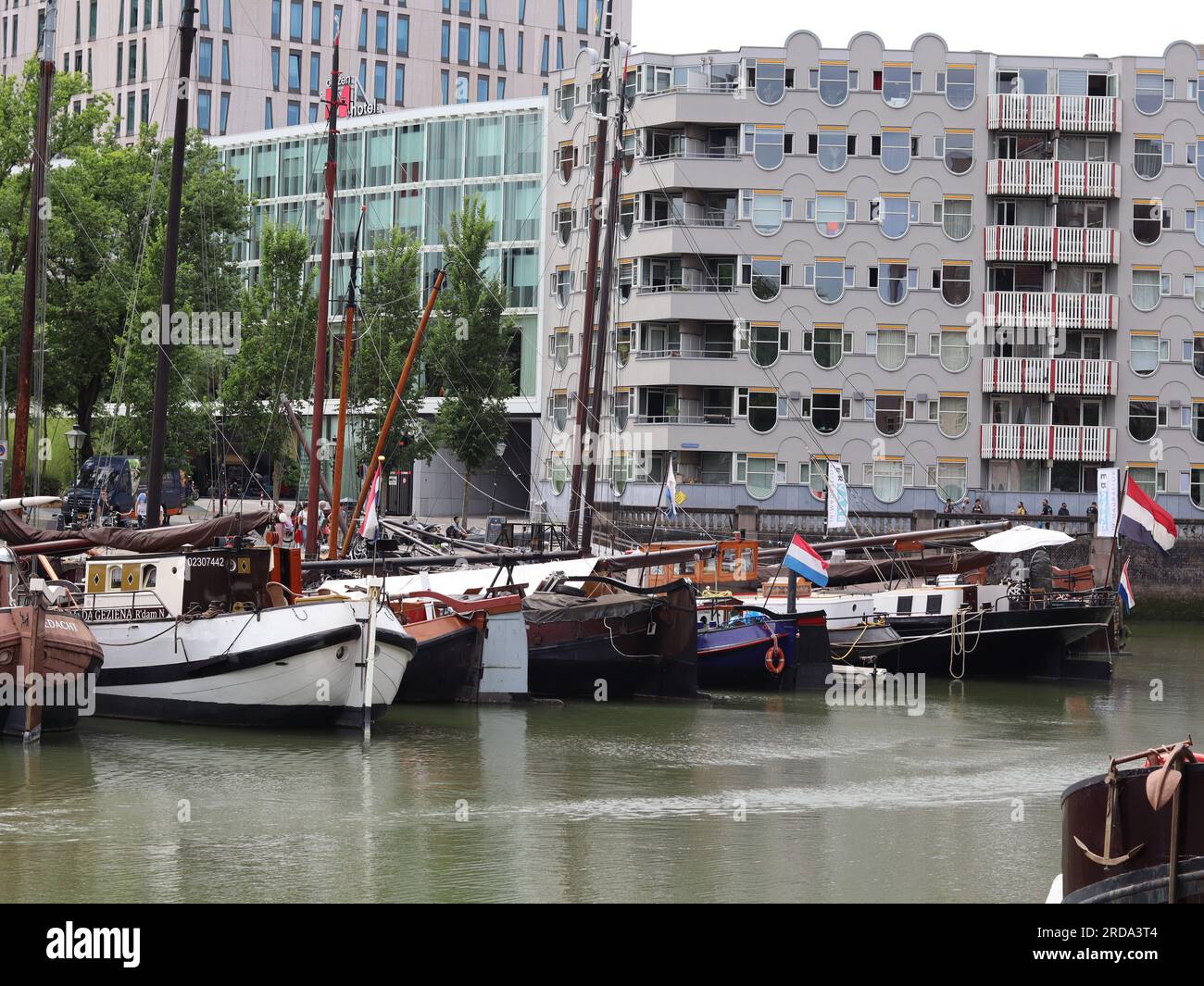 Oude Haven (vieux port, partie du district maritime) à Rotterdam, aux pays-Bas Banque D'Images
