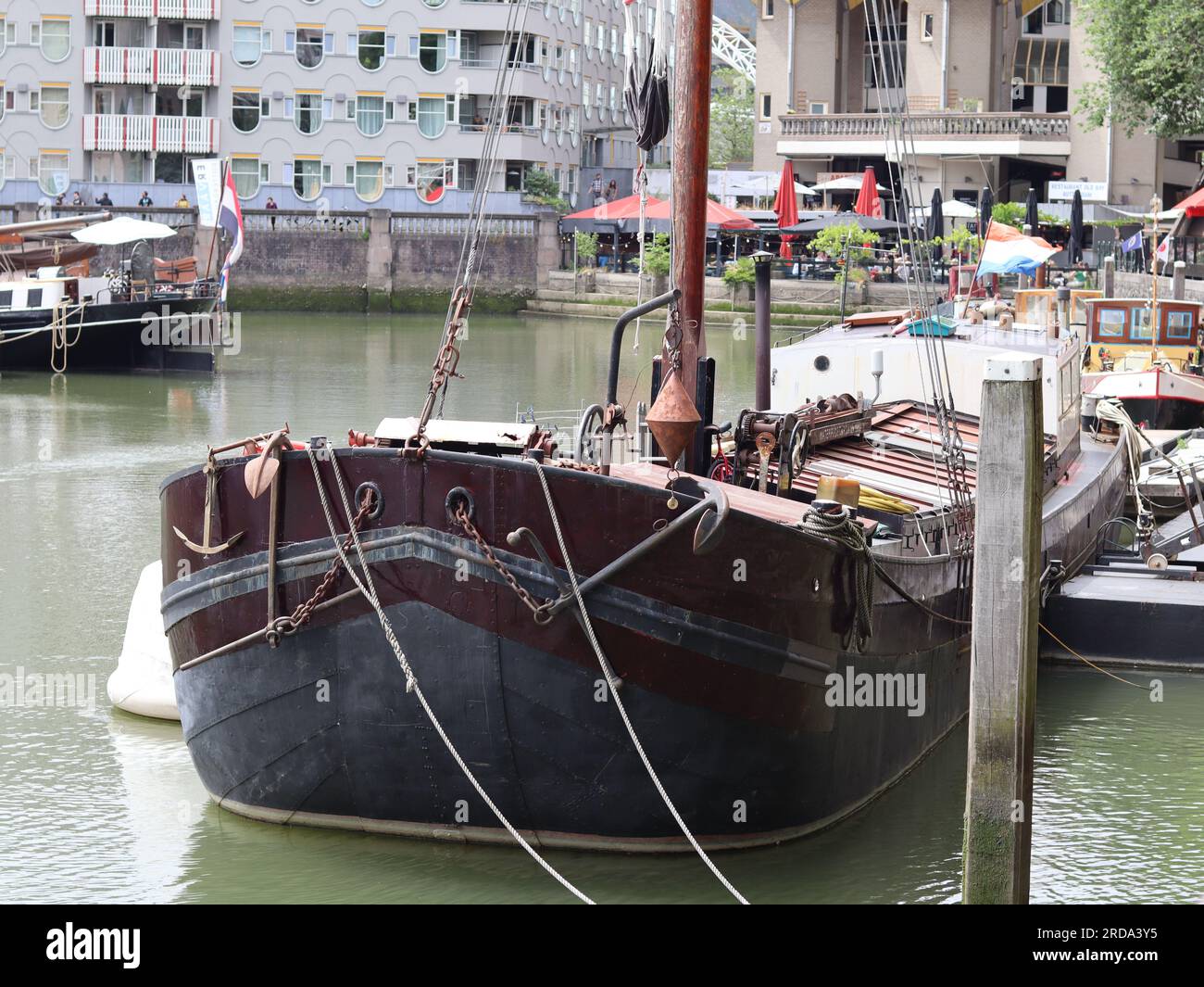 Oude Haven (vieux port, partie du district maritime) à Rotterdam, aux pays-Bas Banque D'Images