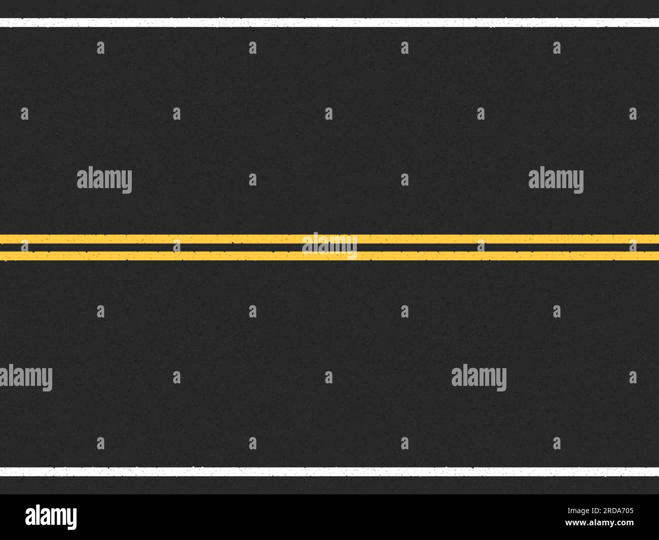 Route asphaltée horizontale avec double ligne jaune au centre, illustration vectorielle eps10 Illustration de Vecteur