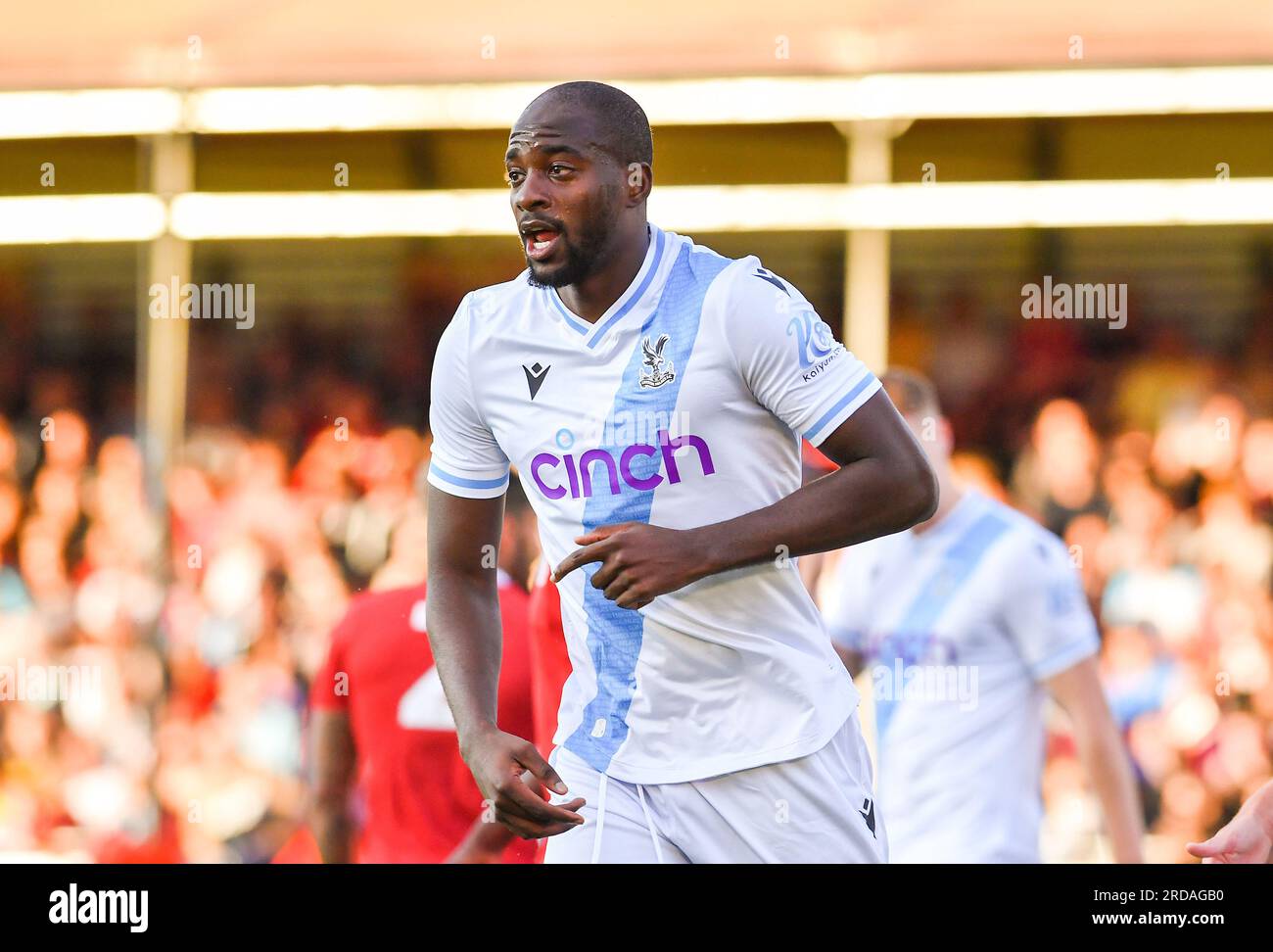 Jean-Philippe Mateta de Crystal Palace après avoir marqué le premier but lors du match amical pré-saison entre Crawley Town et Crystal Palace au Broadfield Stadium , Crawley , Royaume-Uni - 19 juillet 2023 Banque D'Images