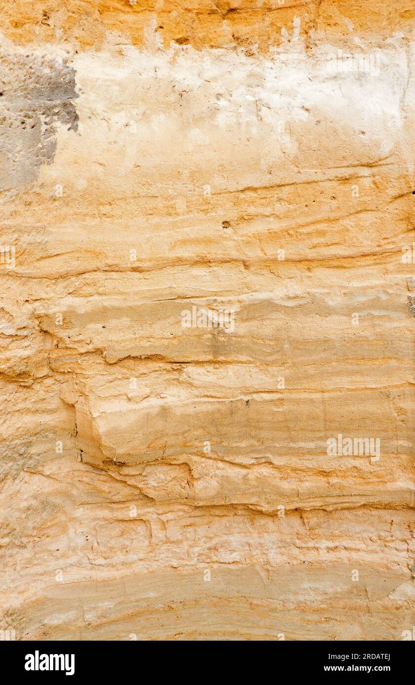 Science du sol : coupe transversale du sol, trois âges glaciaires dans un profil de sol Banque D'Images