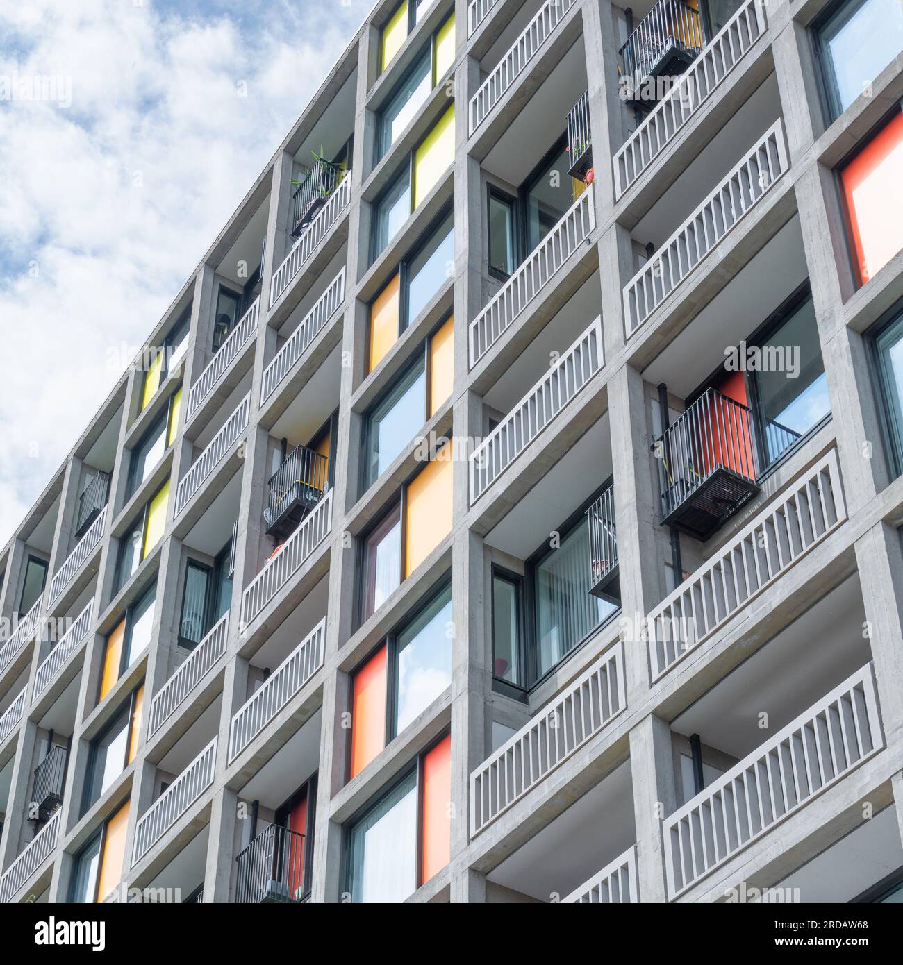 Sheffield, Angleterre - Park Hill Estate Housing par Sheffield City Architect's Dept, rénovation de phase 1 par Hawkins Brown pour Urban Splash Banque D'Images