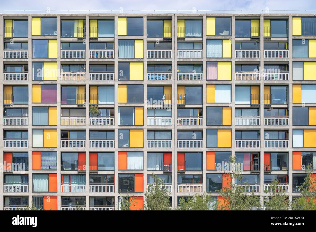 Sheffield, Angleterre - Park Hill Estate Housing par Sheffield City Architect's Dept, rénovation de phase 1 par Hawkins Brown pour Urban Splash Banque D'Images