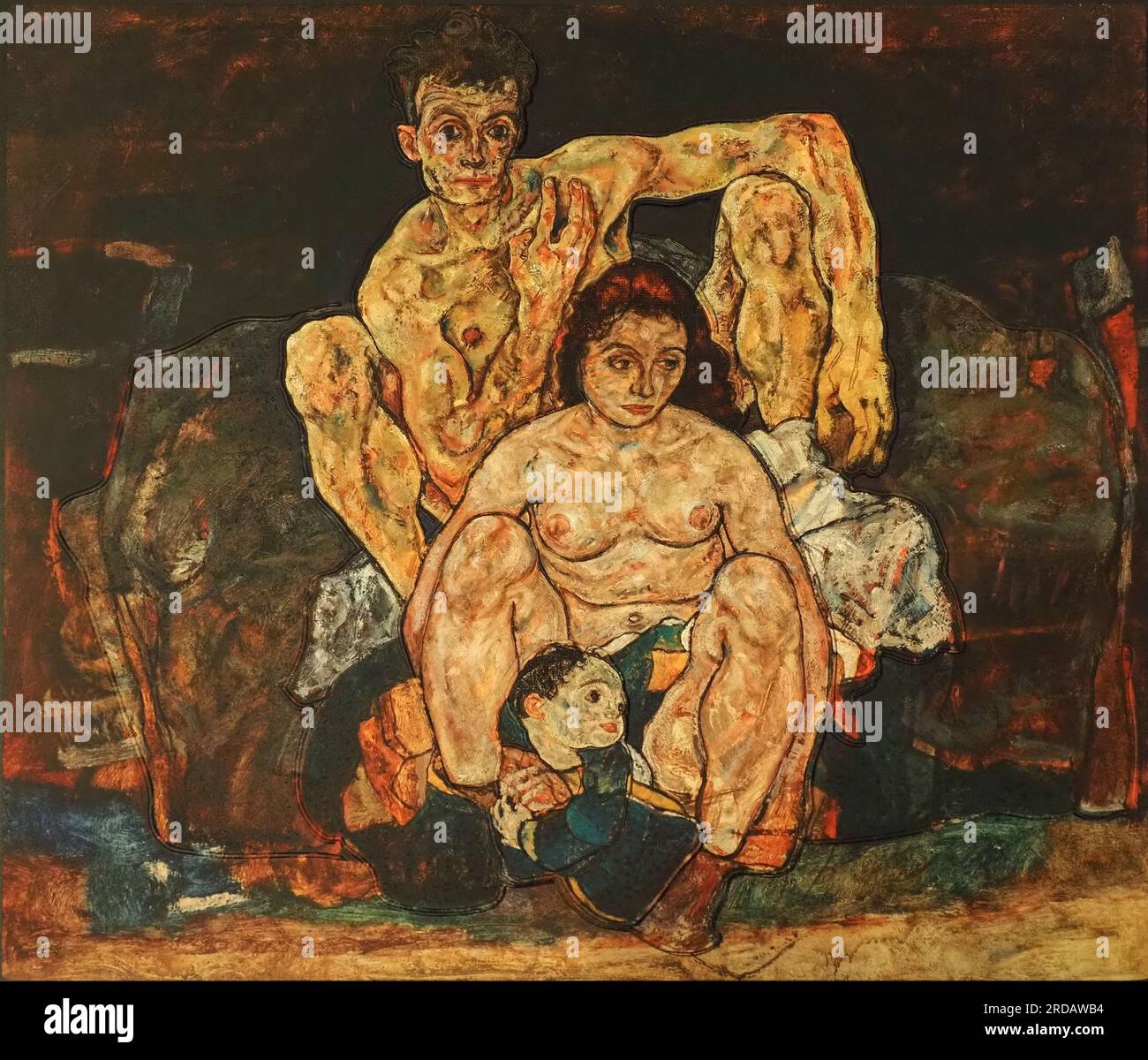 Famille, , huile sur toile, 1918. Créateur : Egon Schiele, Tulln 1890 - 1918 Vienne Banque D'Images