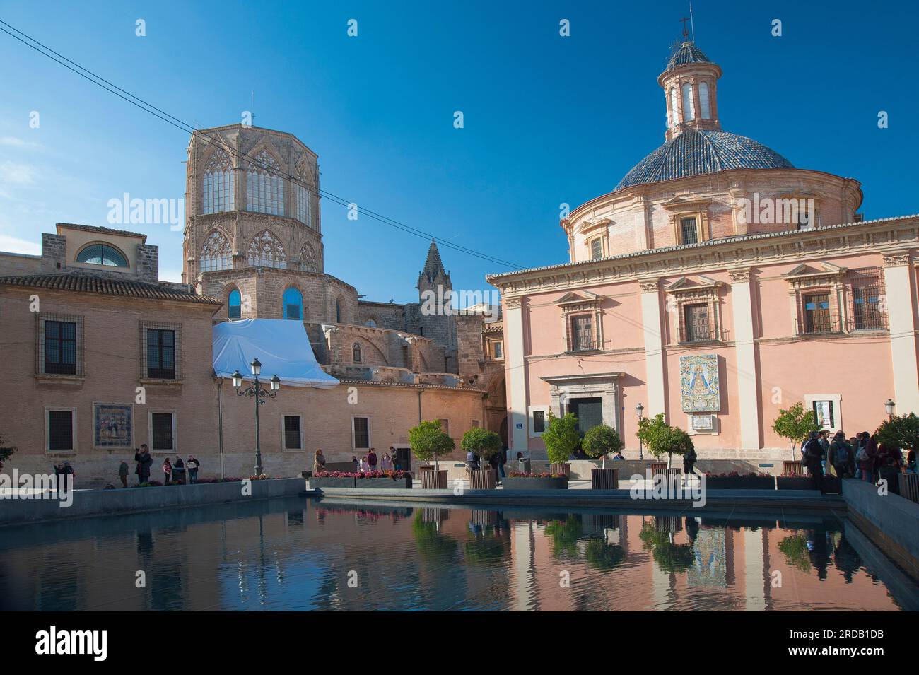 Basilica de la Mare de DEU, Plaza de Almojna, Valence, Espagne, Europe Banque D'Images