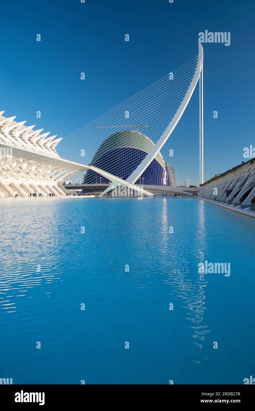 Pont Assut de l'Or, Agora, Ciutat de les Arts i les Ciències, Valence, Espagne, Europe Banque D'Images