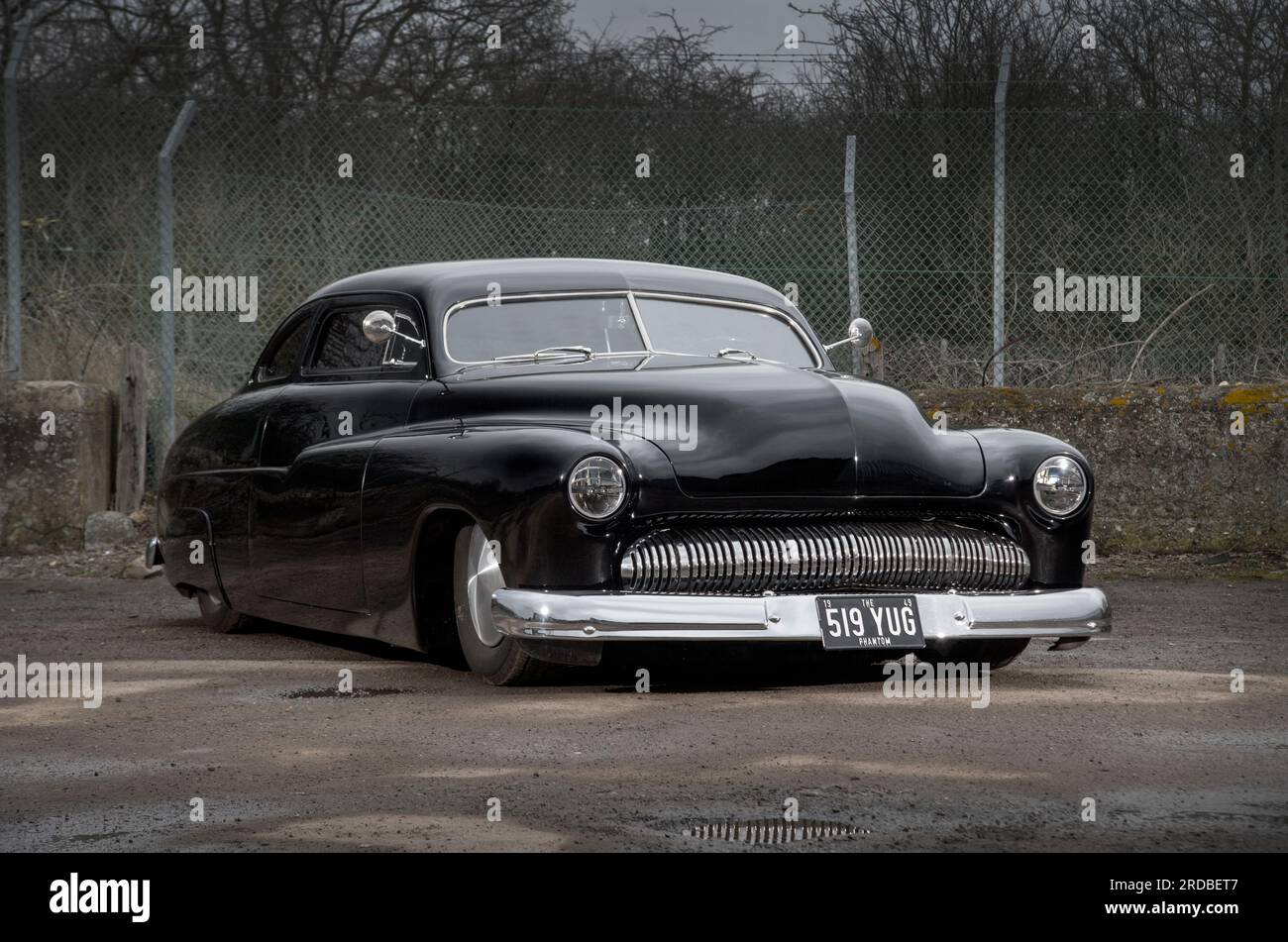 1949 Mercury « traîneau de tête », voiture personnalisée à conducteur bas classique Banque D'Images