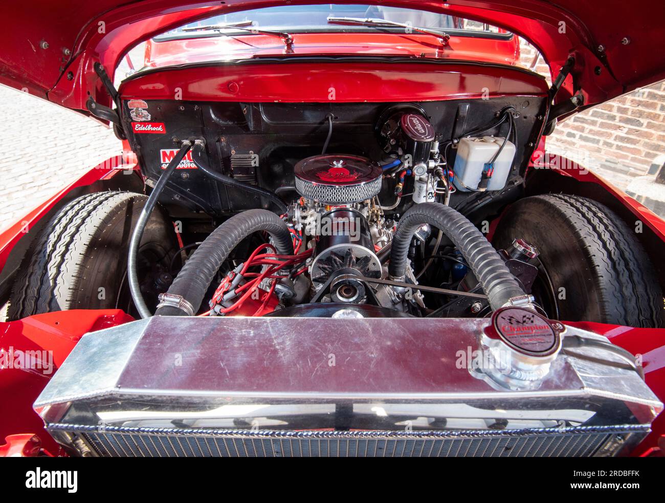 Ford F100 1953 modifié sur mesure pour les sacs gonflables Banque D'Images