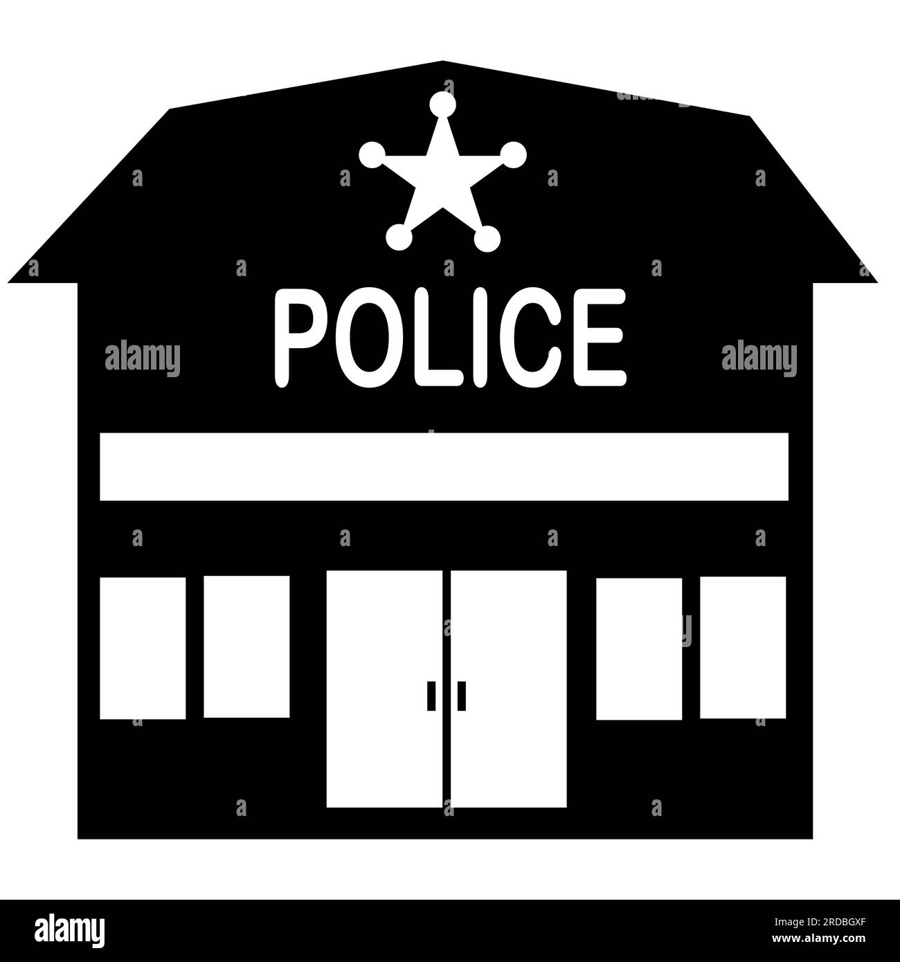 Outland Models Bâtiment Police Moderne HO 1:87 – Kit Maquette Paysage Ferroviaire