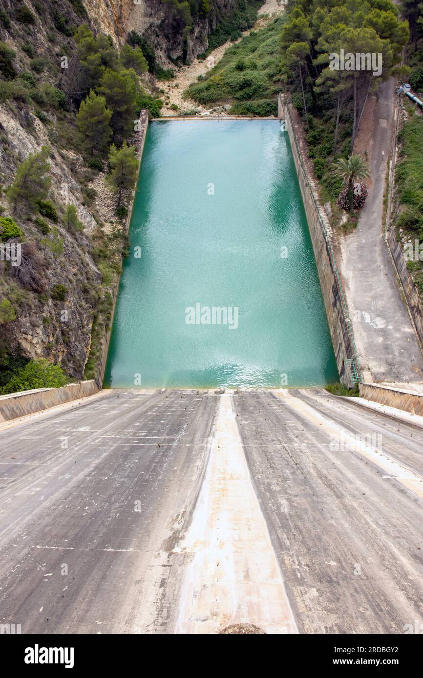 barrage vu d'en haut Banque D'Images