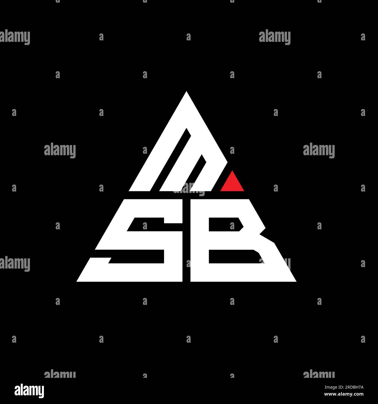 Logo lettre triangle MSB en forme de triangle. Monogramme de logo ...