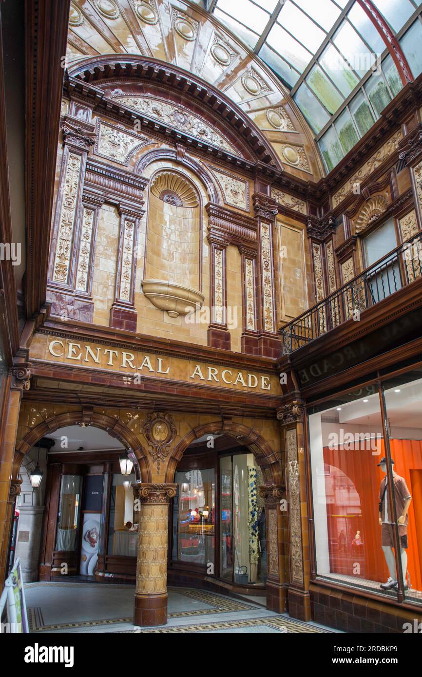 Central Arcade Victorian Shopping Newcastle upon Tyne Banque D'Images