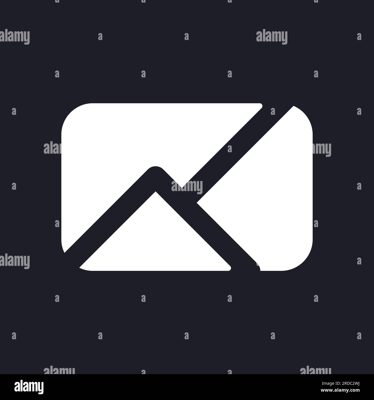 Icône de l'interface utilisateur du glyphe du mode sombre de l'image Illustration de Vecteur