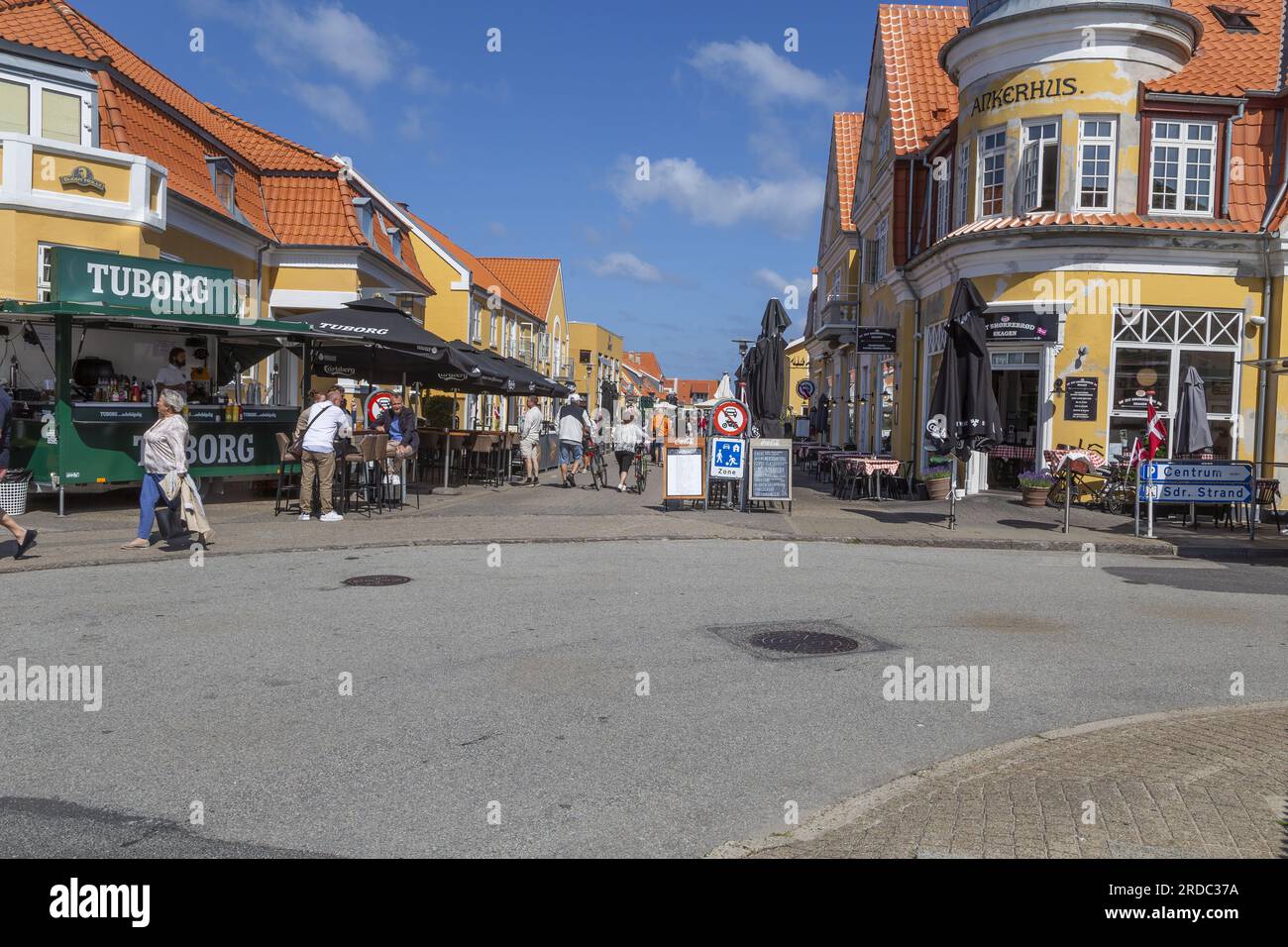 Motif photo de Skagen. Skagen est la ville la plus septentrionale du Danemark. Quelques kilomètres plus au nord, le Jutland se termine par le banc de sable 'Grenen', où se trouve le Nor Banque D'Images