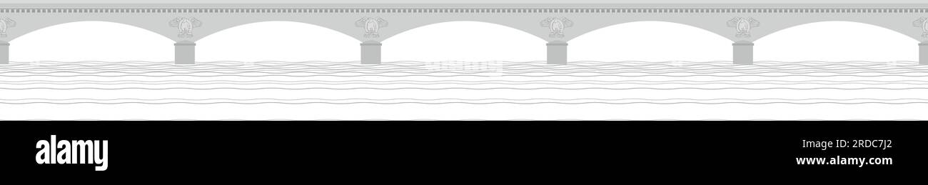 Pont d'Iéna, Paris, France, illustration vectorielle Illustration de Vecteur