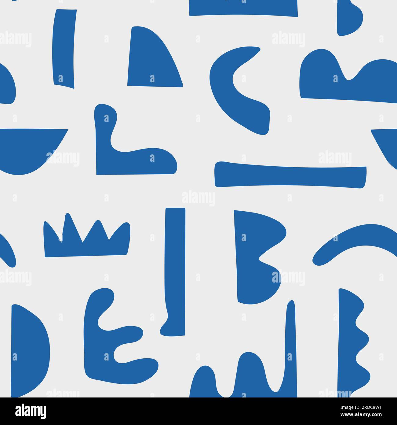 Modèle sans couture abstrait Matisse. Formes organiques et géométriques sur fond beige. Toile de fond vectorielle naïve dans un style minimaliste à la mode. Collage artistique simple Illustration de Vecteur