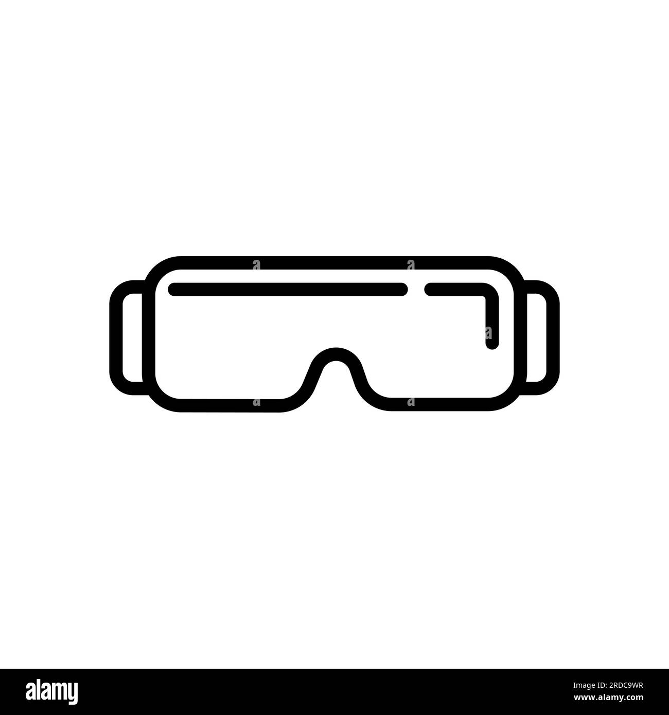 Symbole de ligne d'icônes de lunettes de sécurité. Illustration vectorielle isolée du concept de signe d'icône pour votre conception d'interface utilisateur de logo d'application mobile de site Web. Illustration de Vecteur
