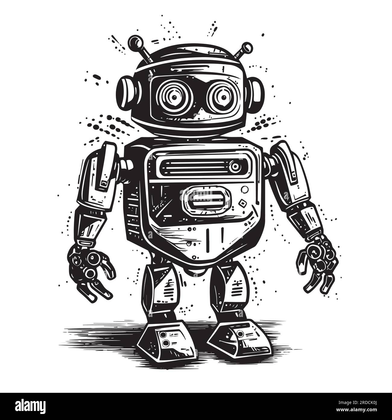 Robot de dessin vectoriel Illustration de Vecteur