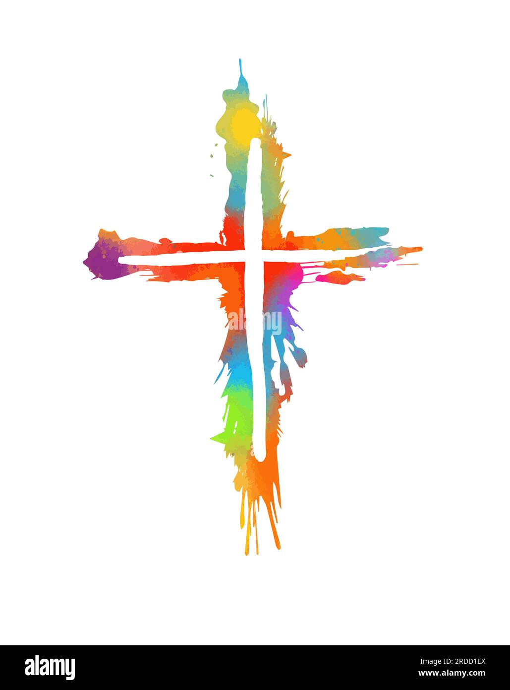 Coup de pinceau religieux de couleur. Illustration vectorielle Illustration de Vecteur