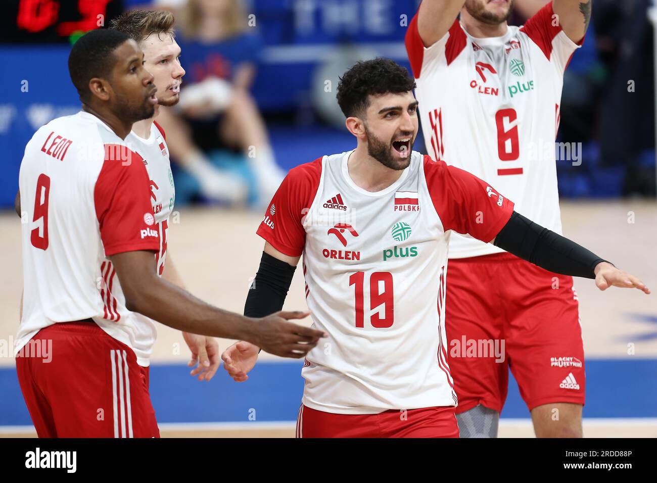 Gdansk, Pologne. 20 juillet 2023. Marcin Janusz lors du match de la Ligue des nations FIVB de volleyball masculin entre la Pologne et le Brésil le 19 juillet 2023 à Gdansk Pologne. (Photo de Piotr Matusewicz/PressFocus/Sipa USA) crédit : SIPA USA/Alamy Live News Banque D'Images